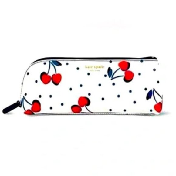 kate spade Accessories - NWT Kate Spade NEW YORK PENCIL/MAKE-UP CASE - vintage cherry RULER-ERASER-SHARPE